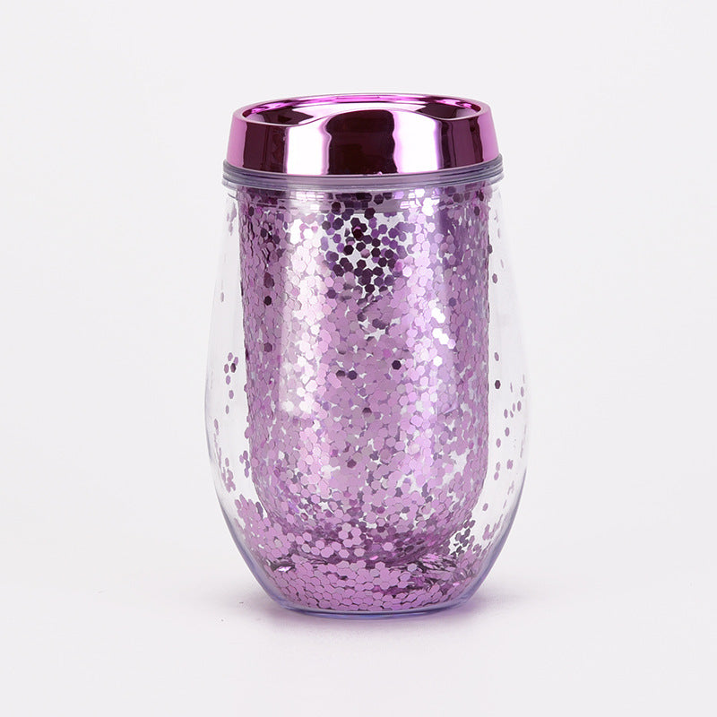 Wholesale U-shaped eggshell cup 10oz settable belly cup egg thermos cup